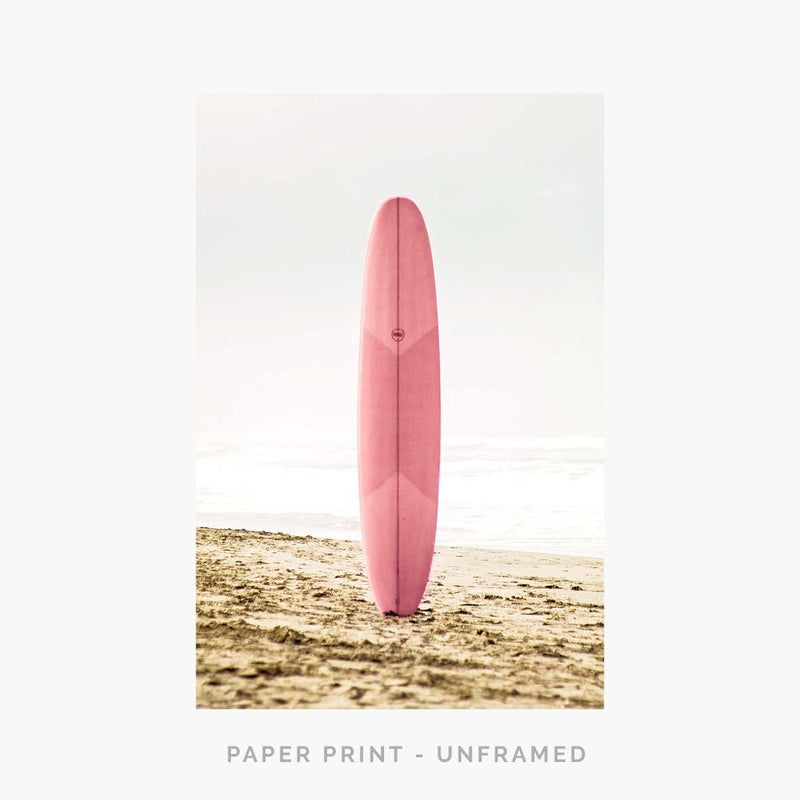 Pink Surfboard | Art Print - SC-Art-Frames