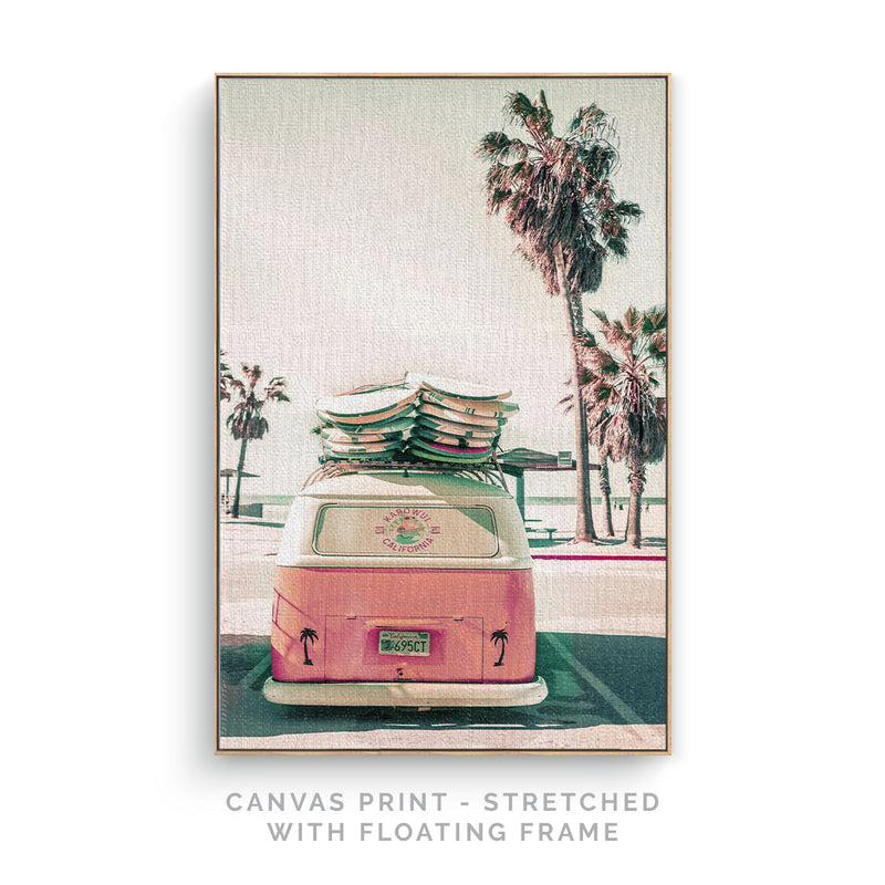 VW Bus Pink | Canvas Print - SC-Art-Frames