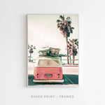 VW Bus Pink | Art Print - SC-Art-Frames
